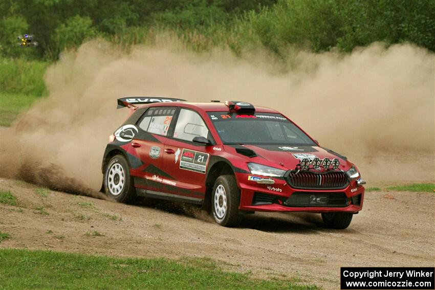 Conner Martell / Alex Gelsomino Skoda Fabia RS Rally2 on SS1, Soo Pass I.