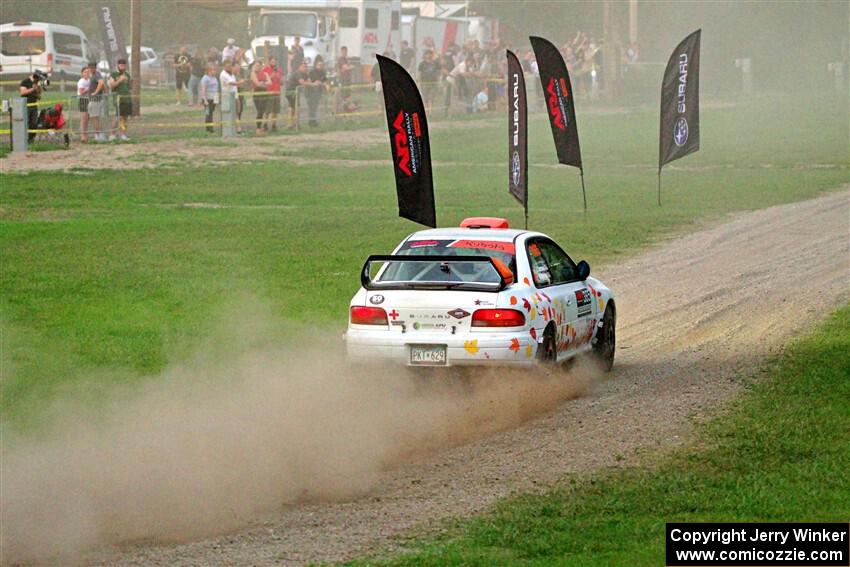 Richard Donovan / Greg Donovan Subaru Impreza on SS2, Soo Pass II.