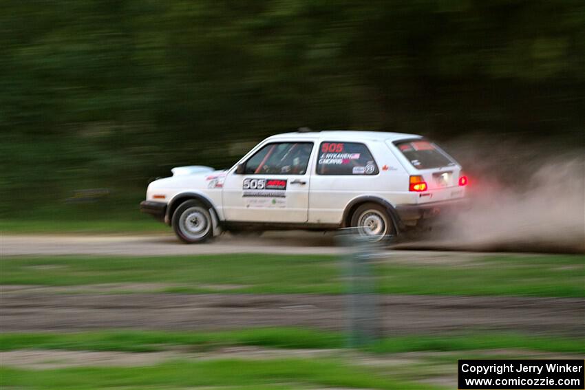 Josh Nykanen / Corey Morris VW GTI on SS2, Soo Pass II.
