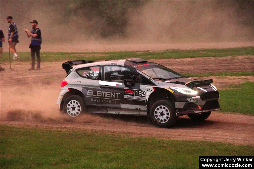 Javier Olivares / K.J. Miller Ford Fiesta Rally2 on SS2, Soo Pass II.