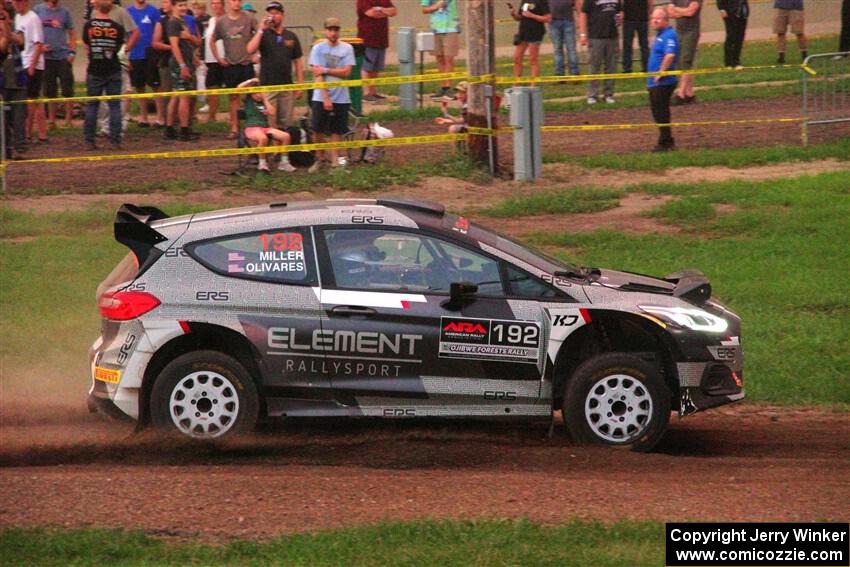 Javier Olivares / K.J. Miller Ford Fiesta Rally2 on SS2, Soo Pass II.