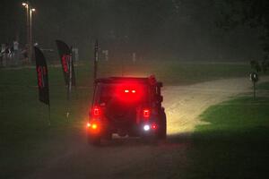 A Jeep Wrangler Rubicon sweeps SS2, Soo Pass II.
