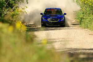 Travis Pastrana / Rhianon Gelsomino Subaru WRX ARA25L on SS3, Refuge I.