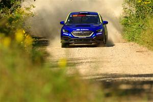 Travis Pastrana / Rhianon Gelsomino Subaru WRX ARA25L on SS3, Refuge I.