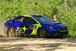 Travis Pastrana / Rhianon Gelsomino Subaru WRX ARA25L on SS3, Refuge I.