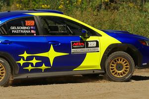 Travis Pastrana / Rhianon Gelsomino Subaru WRX ARA25L on SS3, Refuge I.