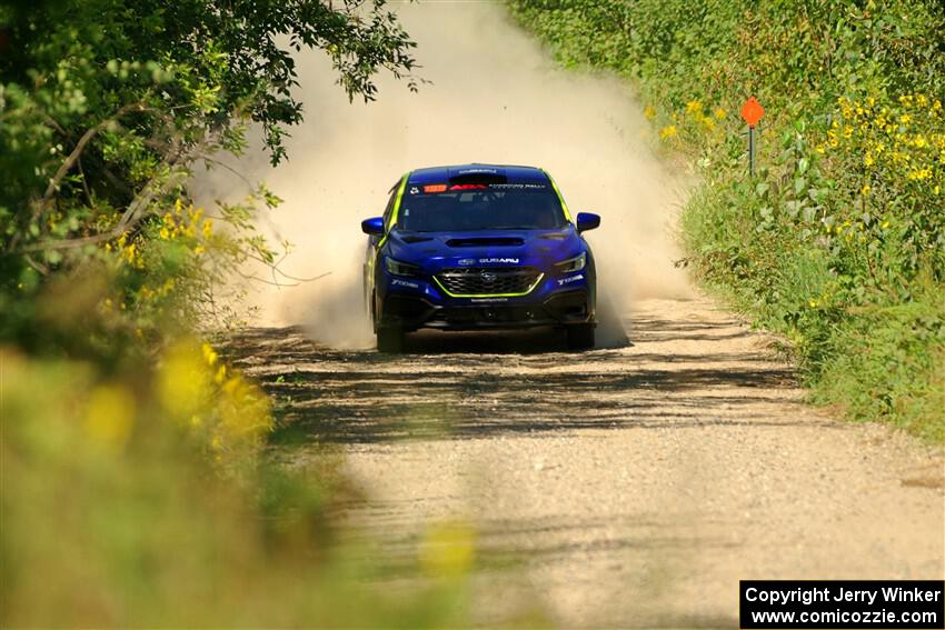 Travis Pastrana / Rhianon Gelsomino Subaru WRX ARA25L on SS3, Refuge I.