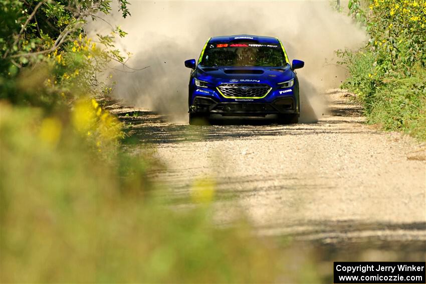 Travis Pastrana / Rhianon Gelsomino Subaru WRX ARA25L on SS3, Refuge I.