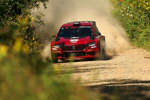 Conner Martell / Alex Gelsomino Skoda Fabia RS Rally2 on SS3, Refuge I.