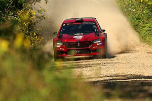 Conner Martell / Alex Gelsomino Skoda Fabia RS Rally2 on SS3, Refuge I.