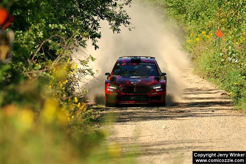 Conner Martell / Alex Gelsomino Skoda Fabia RS Rally2 on SS3, Refuge I.