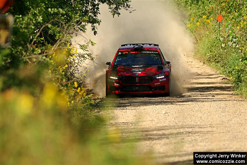 Conner Martell / Alex Gelsomino Skoda Fabia RS Rally2 on SS3, Refuge I.
