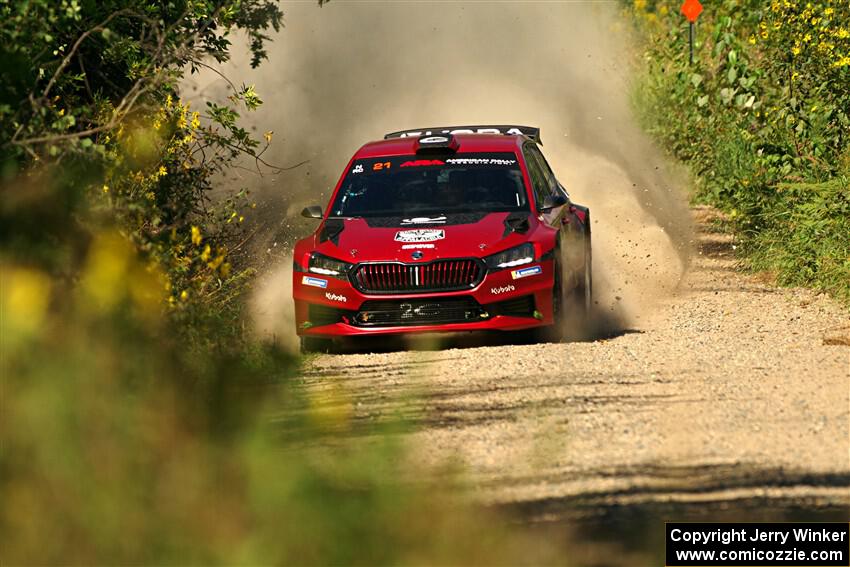 Conner Martell / Alex Gelsomino Skoda Fabia RS Rally2 on SS3, Refuge I.