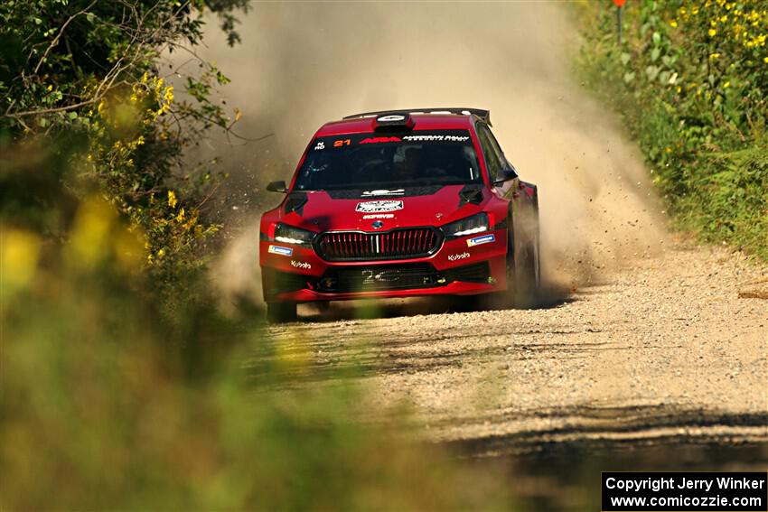 Conner Martell / Alex Gelsomino Skoda Fabia RS Rally2 on SS3, Refuge I.