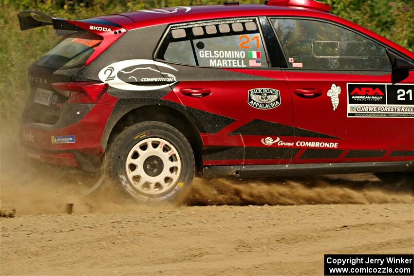 Conner Martell / Alex Gelsomino Skoda Fabia RS Rally2 on SS3, Refuge I.