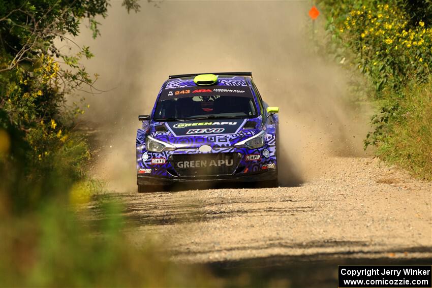 Patrick Gruszka / John Hall Hyundai i20 R5 on SS3, Refuge I.