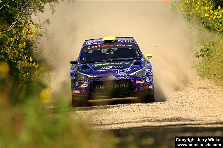 Patrick Gruszka / John Hall Hyundai i20 R5 on SS3, Refuge I.