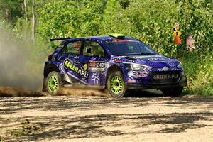 Patrick Gruszka / John Hall Hyundai i20 R5 on SS3, Refuge I.