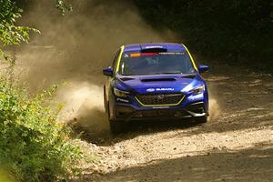 Travis Pastrana / Rhianon Gelsomino Subaru WRX ARA25L on SS5, Steamboat I.