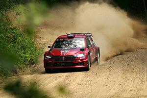 Conner Martell / Alex Gelsomino Skoda Fabia RS Rally2 on SS5, Steamboat I.