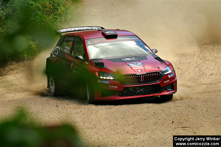 Conner Martell / Alex Gelsomino Skoda Fabia RS Rally2 on SS5, Steamboat I.