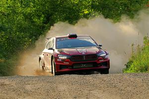 Conner Martell / Alex Gelsomino Skoda Fabia RS Rally2 on SS7, Refuge II.