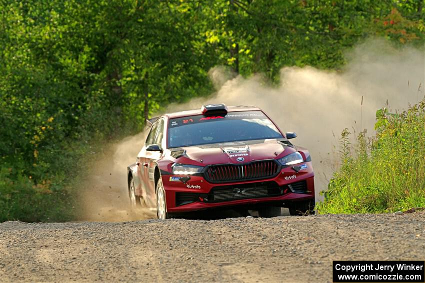 Conner Martell / Alex Gelsomino Skoda Fabia RS Rally2 on SS7, Refuge II.