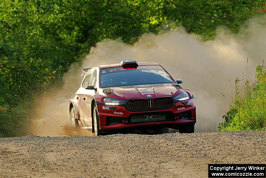 Conner Martell / Alex Gelsomino Skoda Fabia RS Rally2 on SS7, Refuge II.