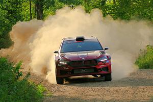 Conner Martell / Alex Gelsomino Skoda Fabia RS Rally2 on SS7, Refuge II.