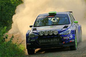 Patrick Gruszka / John Hall Hyundai i20 R5 on SS7, Refuge II.