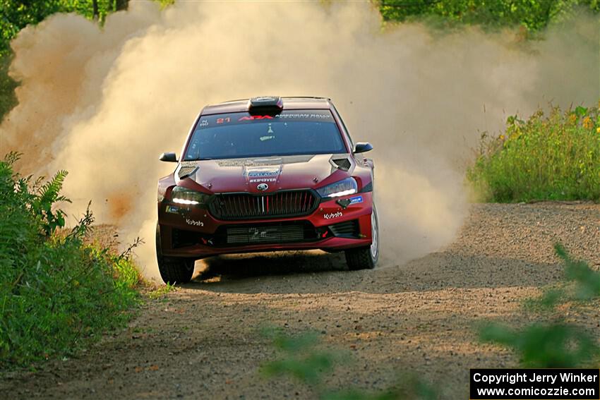 Conner Martell / Alex Gelsomino Skoda Fabia RS Rally2 on SS7, Refuge II.