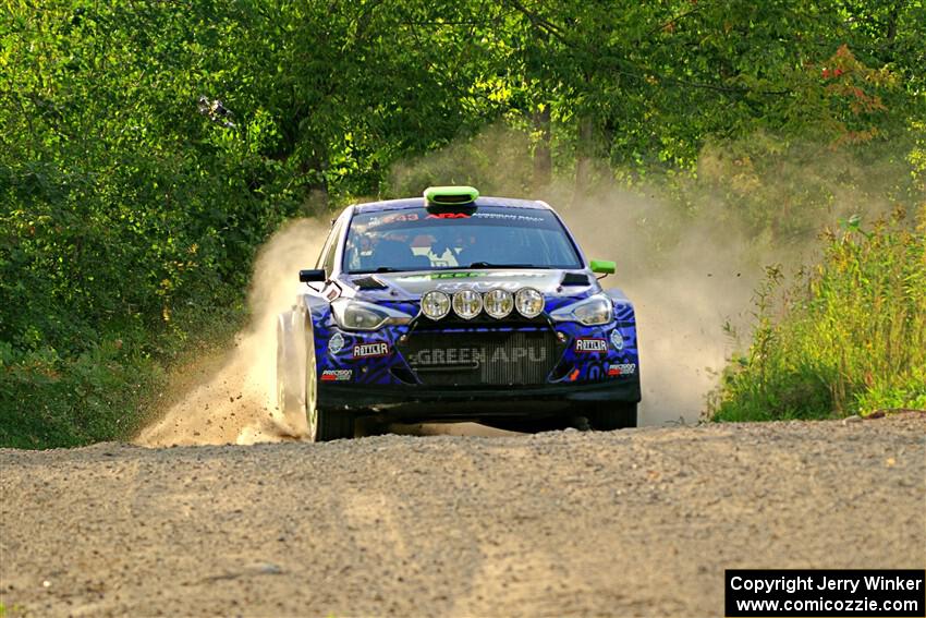 Patrick Gruszka / John Hall Hyundai i20 R5 on SS7, Refuge II.