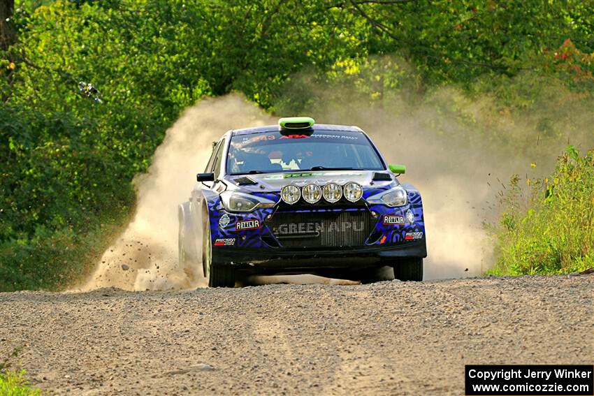 Patrick Gruszka / John Hall Hyundai i20 R5 on SS7, Refuge II.