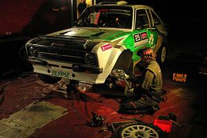 Seamus Burke / Gary McElhinney Ford Escort Mk II at Pioneer Farm service after day two.