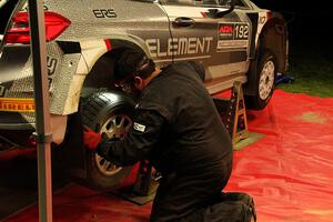 Javier Olivares / K.J. Miller Ford Fiesta Rally2 at Pioneer Farm service after day two.