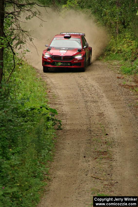 Conner Martell / Alex Gelsomino Skoda Fabia RS Rally2 on SS11, Otterkill I.