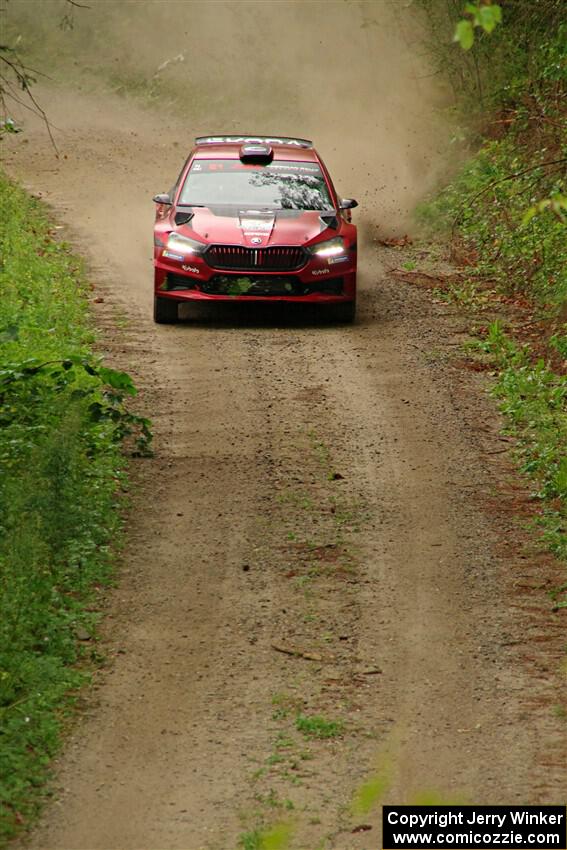 Conner Martell / Alex Gelsomino Skoda Fabia RS Rally2 on SS11, Otterkill I.