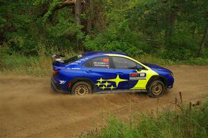 Travis Pastrana / Rhianon Gelsomino Subaru WRX ARA25L on SS11, Otterkill I.