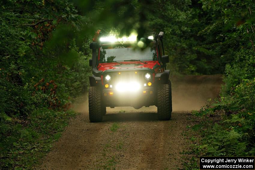 A Jeep Wrangler Rubicon sweeps SS15, Otterkill II.