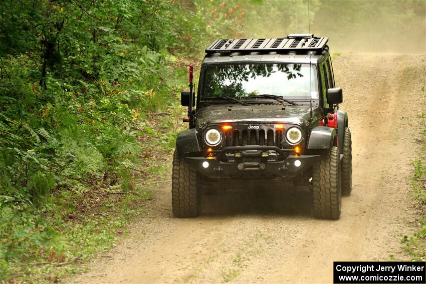 A Jeep Wrangler sweeps SS15, Otterkill II.