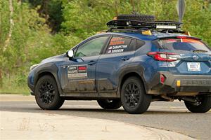 The 'Safety Delegate' car, a Subaru Crosstrek, on SS20, Sanford Center.