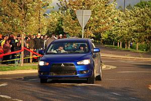 The '0' car, a Mitsubishi Lancer GTS, on SS20, Sanford Center.
