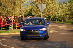 The '0' car, a Mitsubishi Lancer GTS, on SS20, Sanford Center.
