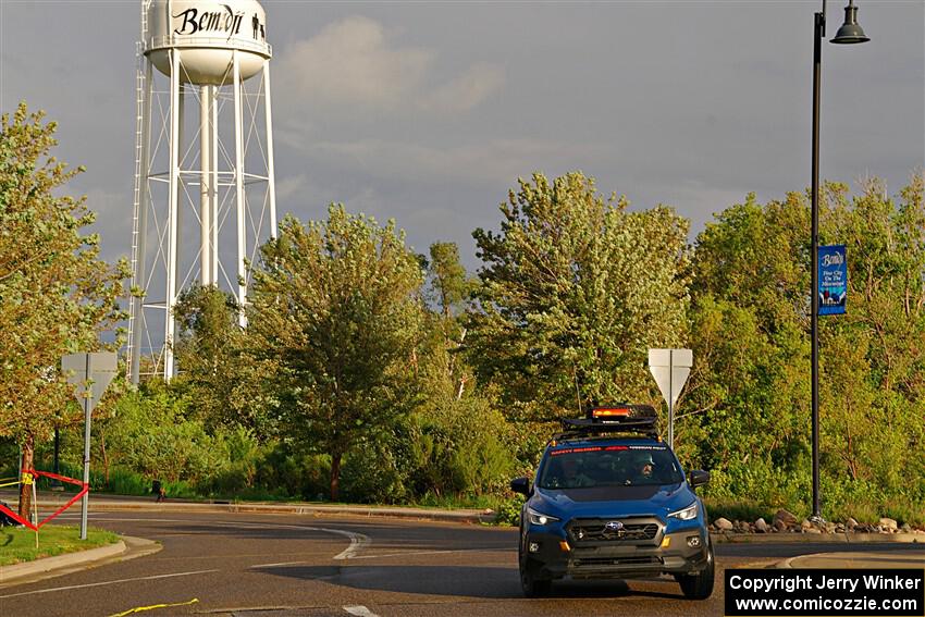 The 'Safety Delegate' car, a Subaru Crosstrek, on SS20, Sanford Center.