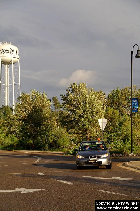 The '00' car, a Subaru Impreza, on SS20, Sanford Center.