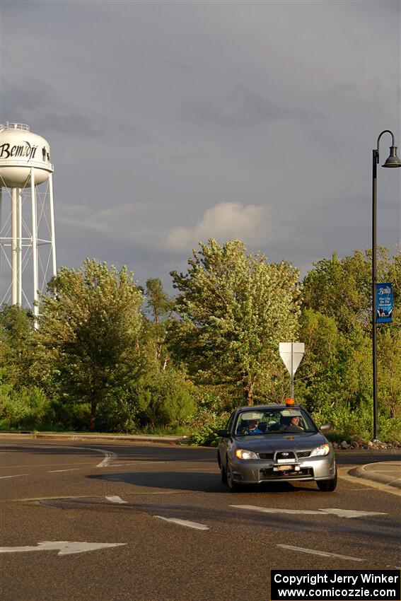 The '00' car, a Subaru Impreza, on SS20, Sanford Center.
