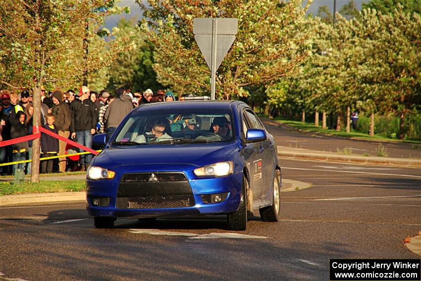 The '0' car, a Mitsubishi Lancer GTS, on SS20, Sanford Center.