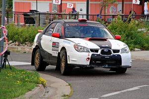 Jason Cook / Maggie Tu Subaru WRX on SS20, Sanford Center.