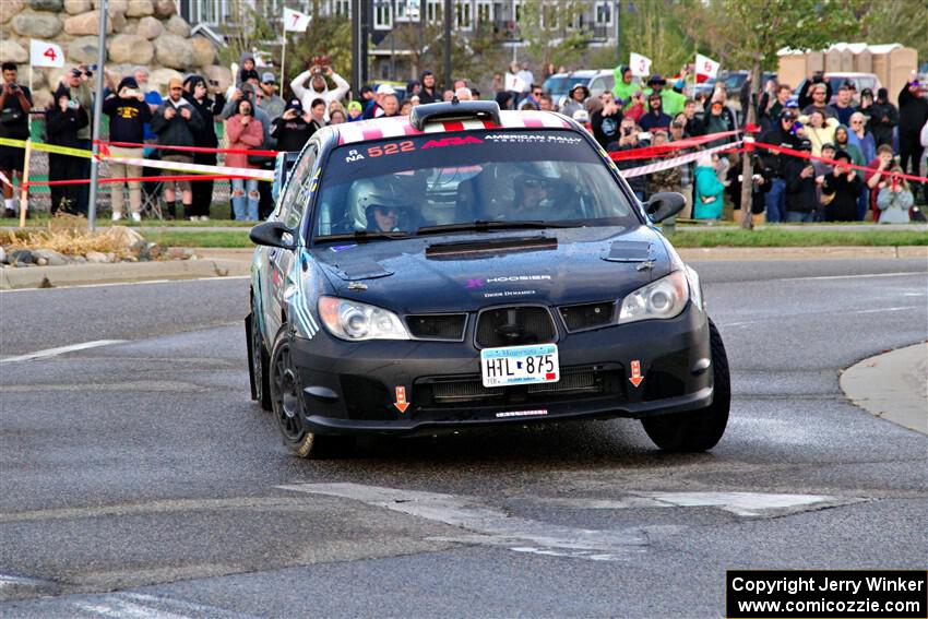 Matt James / Jackie James Subaru Impreza on SS20, Sanford Center.