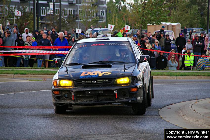 Jack Nelson / Isaac Zink Subaru Impreza on SS20, Sanford Center.